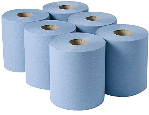 2Work 3-Ply Centrefeed Roll 135m Blue (Pack of 6) 2W00083