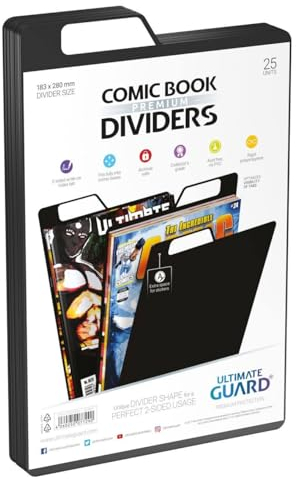 Ultimate Guard UGD020022 - Premium Comic Buch Dividers 25, schwarz