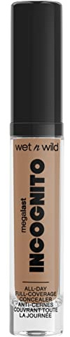 wet n wild, Megalast Incognito Full-Coverage Concealer, Correttore Riccamente Pigmentato, Modulabile da Medium-to-Full, Finito Opaco, Formula Nutritiva e Idratante, con Burro di Karitè, Light Medium