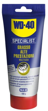WD-40 - Specialist - Grasso Alte Prestazioni - Last Generation Lubrificante Multiuso - Resistente a carichi elevati, temperature estreme e umidità - Per usi industriali - NLGI 2 - Tubo 150g