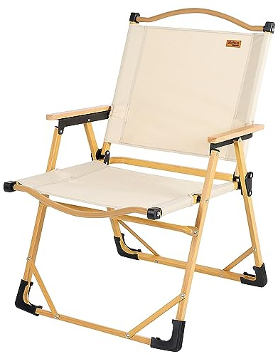 AKTIVE 63022 - Silla Plegable de Camping Tipo Glamping Sabana, Material: poliéster y Aluminio, Resistente, Peso máximo soportado 110 kg, Medidas 61 x 54 x 77 cm