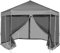 Sechseckiger Pop-Up-Pavillon mit 6 Wänden, grau, 3,6 x 3,1 m, Faltpavillon, Pavillon, Euroland, Outdoor-Pavillon, wasserdicht