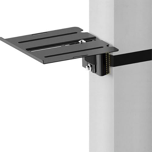 ZeboZap ZZSLSB1001 Outdoor Single Layer Floating Shelf for Soundbars, Gaming Consoles | No Drill Floating Shelf | Pole Mount Shelf | Gazebo Shelf | 7 lbs Capacity | Fits 3-in to 16-in pole