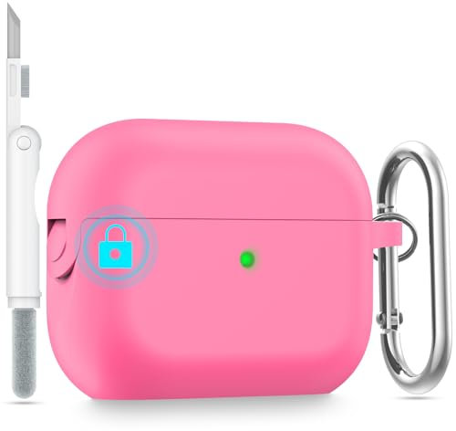 BRG Compatibile con custodia per AirPods Pro (2023/2022/2019, 2a/1a generazione), custodia in morbido silicone con kit di pulizia e coperchio antiscivolo, compatibile con custodia Apple AirPods Pro di