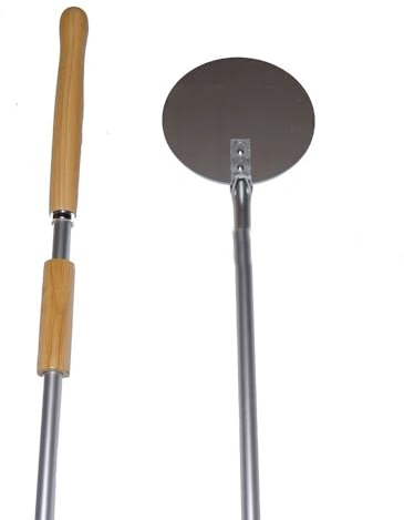 PALA TONDA PER PIZZA FORNO A LEGNA DIAMETRO 18cm CON MANICO LEGNO