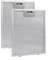 Cloudpower Lot de 2 filtres à graisse en aluminium pour hotte aspirante, filtre à graisse à 5 couches pour hotte aspirante, hotte aspirante, filtre à maille, 30 x 26,5 cm