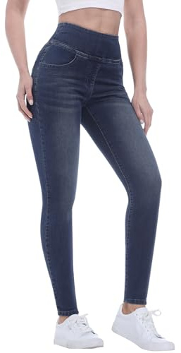 Chasehot Vaqueros Elásticos Mujer, Skinny Slim Jeans De Tiro Alto Jeggings Treggings Push Up Pantalón Vaqueros Elástico Ankle