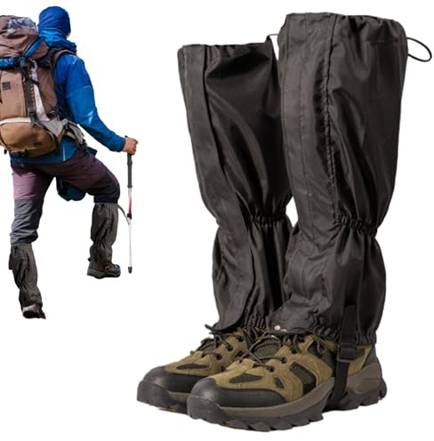 Polainas de calzado para hombre - Seguridad Nieve Anti-Deslizantes | Protección Segura Anti-Salalalaje Cubre Tobillo para Carreras Nieve Jardinería Esquila de Césped