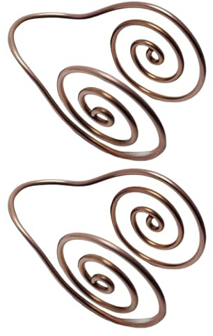 2 anillos de mano en de cobre, de palma de cobre, anillos de mano en de Han-d Rin-gs para Reiki con gema de, pulseras de energía de reiki para hombre para