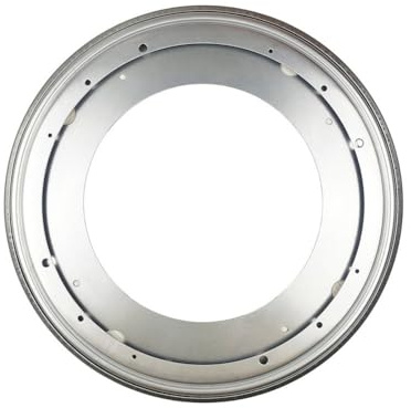 Helilyco Piatto girevole Lazy Susan con cuscinetto girevole, 35 cm, in acciaio zincato, design liscio con cuscinetti a sfera