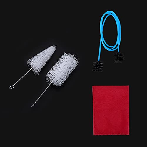 Mavaol Trumpet Cleaning Brushes Set Professional Trumpet Maintenance Accessories with Metal Handles and Flexible Brush for Musicians and Students Plastic 4 Pieces