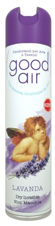 Ebano, Profumatore per ambienti e tessuti, Deodorante alla Lavanda, Formula senza acqua, Bombola, Formato 400 ml