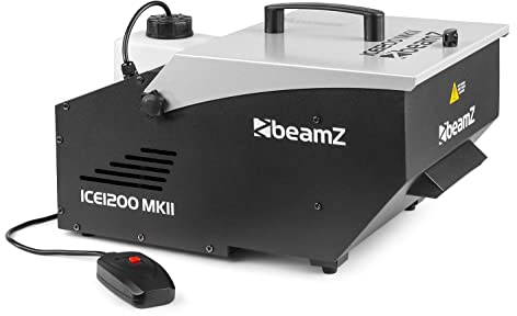 BeamZ ICE1200 MKII Bodennebelmaschine 1200 Watt für Bodennebel, Boden Nebelmaschine mit Kabel Fernbedienung, Rauchmaschine für Boden Nebel, Party, Geburtstage, Halloween und Hauspartys