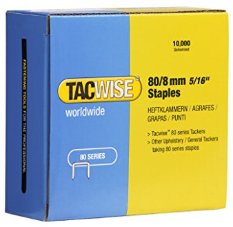 Tacwise 0382 Typ 80/8 mm Galvaniserad Fintrådsklammer, 10.000 Pack