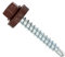 Bohrschrauben/Blechschrauben RAL3009, Ø 4,8x60 mit 14mm Dichtscheibe, 100Stk