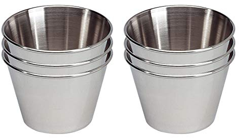 EUROXANTY®, Set di 6, Mini Stampi per Budini, Pudding, Muffing, Acciaio Inox, Stampi robusti Ideali per Fare Dolci e salati, Stampo per budino, Ø9 cm, Stampo di flanera