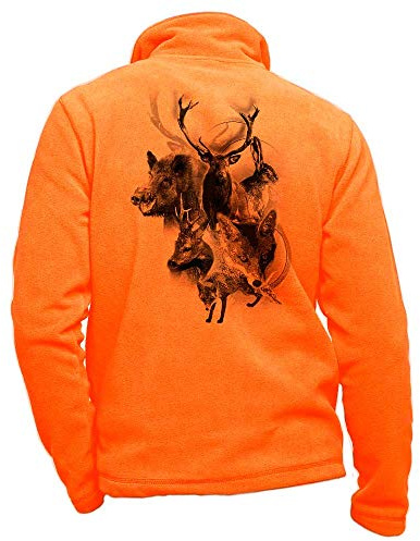 Pets-easy Chaqueta de lana venenosa - ropa de caza personalizada, naranja fluorescente, L