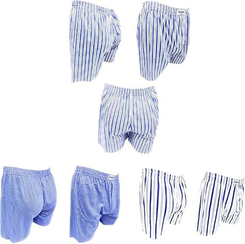 Daianshu Boxer de Algodón Hombre - Calzoncillos Talla Extra Grande, Paquete de 4/8 | Ropa Interior Suave, Transpirable y Absorbente de Olores y Comodidad (FR/ES, Letras, L, Grande, Alto, 8 UDS)