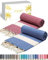 SOLTAKO Fouta Diamant Premium, 2er Set, Königblau/Bordeaux, 100/200cm
