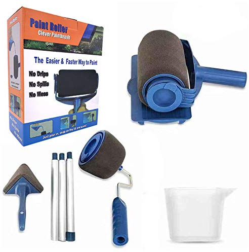Kit de rouleau de peinture universel, 9 pièces avec pinceau Paint Runner Pro, applicateur pour peinture sur murs et plafonds