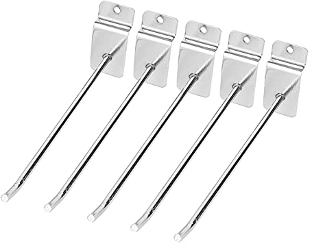 Artillery Crochet Pour Panneau Rainuré, 25pcs 15cm 6 Inch Crochet De Panneau Mural À Lattes Support De Produit Mural Crochet D'Étagère De Magasin Pour Étagère De Supermarché Crochet De Placage D'Éta