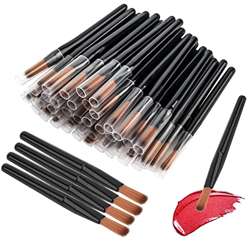 YiXuTag 50pcs Pinceaux Lèvre Jetables, Brosse à Lèvres Jetable, Applicateur Levre, Parfait Outil de Maquillage Kits