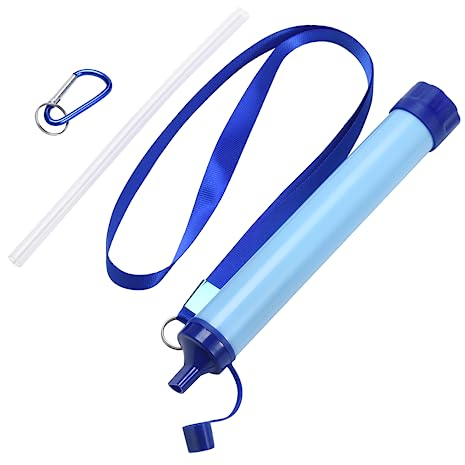 Pino Products Wasserreiniger - Trinkwasserfilter - Für zu Hause, Unterwegs, Büro oder Camping - Tragbar & Einfach zu Bedienen - Blau