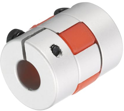 sourcing map Accoppiamento albero prugna in alluminio 5 mm a 8 mm foro L25 x D20 giunto accoppiatore flessibile per macchina e servo motore passo-passo, confezione da 1