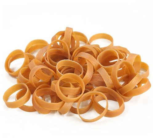 JCUGSBS Elastici gomma 100 pezz 100 * 6mm di spessore 0.5 mm elastici grandi Larghezza elastiche spesse e resistenti riutilizzabili per ufficio e uso domestico in gomma resistente