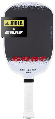JOOLA GRAF Edge 16mm Pickleball Paddle - Carbon Fiber Pickleball Racket for Increased Spin & Control - Agassi Shape for Power & Precision - UPA-A Certified - USAP Approved - NFC Chip Enabled