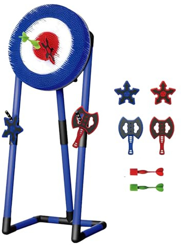 Jeu de lancer 3 en 1 avec haches et fléchettes, idéal pour s'amuser en famille et soulager le stress au bureau