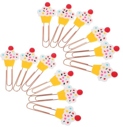 SUPVOX Trombones Décoratifs 20 Pièces de Gâteau, Pinces à Papier Fruitées, Accessoires pour Bureau, Étude et Organisation de Documents