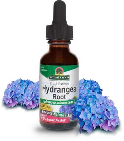 Nature's Answer Hydrangea Root Extract Supplement with Organic Alcohol, 1-Fluid Ounce | Promotes Kidney Health | Urinary Tract Support