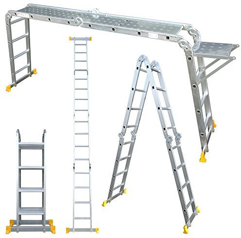 Abbey Aluminium Multi-Purpose Ladder 4.4m with New Safety Platform MPL44