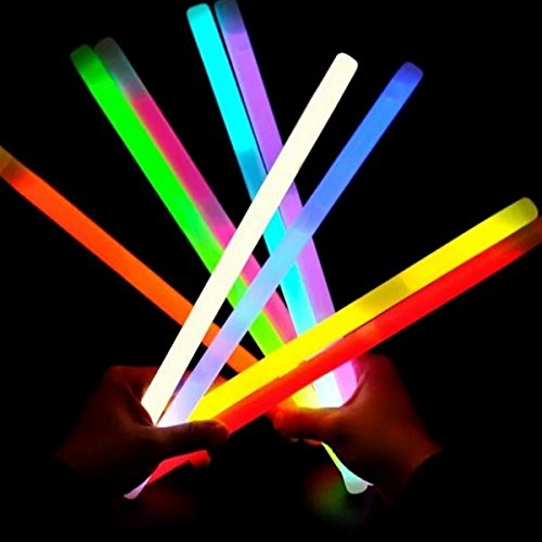 25 Bâtons Glow Sticks 30 cm Lumineux Fluorescents Multicolore Fête Concert Mariage (Multicolore)
