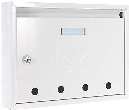PROFIRST Mail PM 100 Briefkasten Weiss aus verzinktem Stahlblech