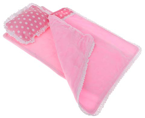 SM SunniMix 3 Pieces Bedding Set, Comforter Fits for 25cm Dolls