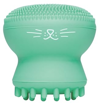 I Dew Care Cleansing Tool - Pawfect Face Scrubber | 3-in-1 Cute Silicone Pore Cleanser, Exfoliator, and Massager with Sponge