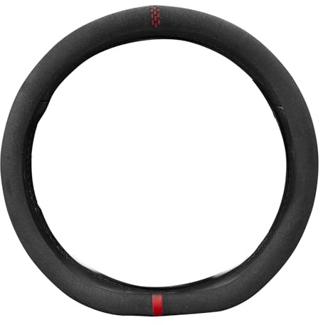 ZATOOTO Bilrattöverdrag, D-form, tunn mocka rattskydd med mjuk touch, halkskydd och sport, universalstorlek 37–38 cm/14,5–15 tum