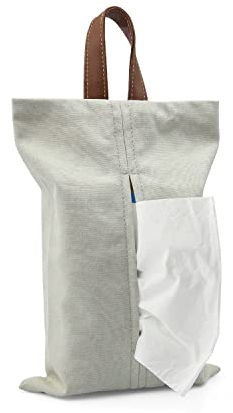 Stofftaschen Tissue-Box, HASLED Taschentücher Box Hängende, Kosmetiktücher und RollenPapier Aufbewahrungsbox, Taschentuchbox für Küche, Schlafzimmer, Toilette, Auto