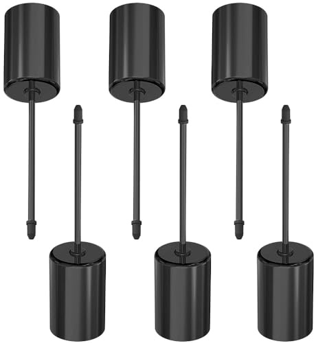 6 stycken stavljushållare, adventskrans, svart, adventskrans, ljushållare svart, ljusstift för stavljus, ljushållare, adventskrans, metallljusstakar, ljusstakar, ljushållare med spik (svart)