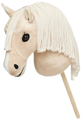 LeMieux Hobby Horse Popcorn - Palomino Show Pony - Realistic Head - Perfect for Kids