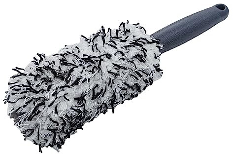Car Wheel Brush - Car Wheel Cleaning Brush,Rim Detailing Brush,Long Handle Tire Cleaner Brush Tool For Auto Truck Motorcycle Wheel Barrel Spoked Rims Scratch Washing