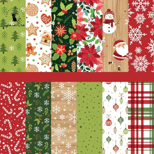 Papel para scrapbook de invierno, papel para manualidades con patrón, 48 hojas de papel para decoupage, papel con diseño de una cara, bonito papel de scrapbooking, papel decorativo colorido, 15,2 x
