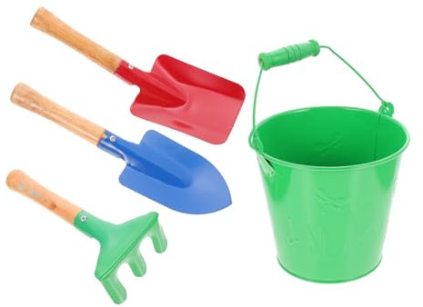 TOYANDONA 1 Satz Gartenschaufel Sand Klein Gartenhandwerkzeuge Sandstrandspielzeug Gartengeräte Für Kleiner Gartenrechen Für Sandkasten Sandspielzeug Holz Green