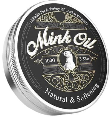 Leather Care Balm - 100g Mink Oil Leather Conditioner | Leather Softener Cleaner Conditioner, All-Natural Restorer Leather Conditioner Saddle Soap, Mink Oil Paste for Boots, Shoes, Clothing, Furniture