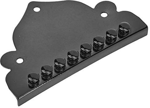 Piste de Mandoline Noir à 8 Cordes, Accessoire D'instrument de Musique en Alliage en Alliage Zinc Robuste et Robuste, Remplacement Facile avec un Beau Look, une Décoration