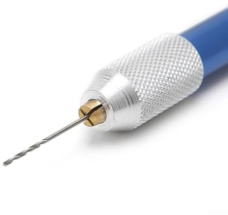 Yuanpgky Aluminum Alloy Hand Drill with 0.3-1.0mm Chuck Clamping Range for Woodworking, Plastic, Rubber and Model Materials - 115mm Length