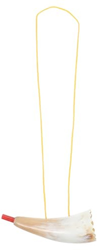 TOYANDONA Juguete Trompeta de Cuerno de Buey para Niños, Tamaño Grande 14 Cm, Material Natural, Instrumento para Animar Juegos Deportivos y Fiestas, Juguete Musical Educativo, 1 Unidad
