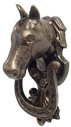 zeitzone Rustikaler Türklopfer Hufeisen Pferd Gusseisen Landhausstil Braun